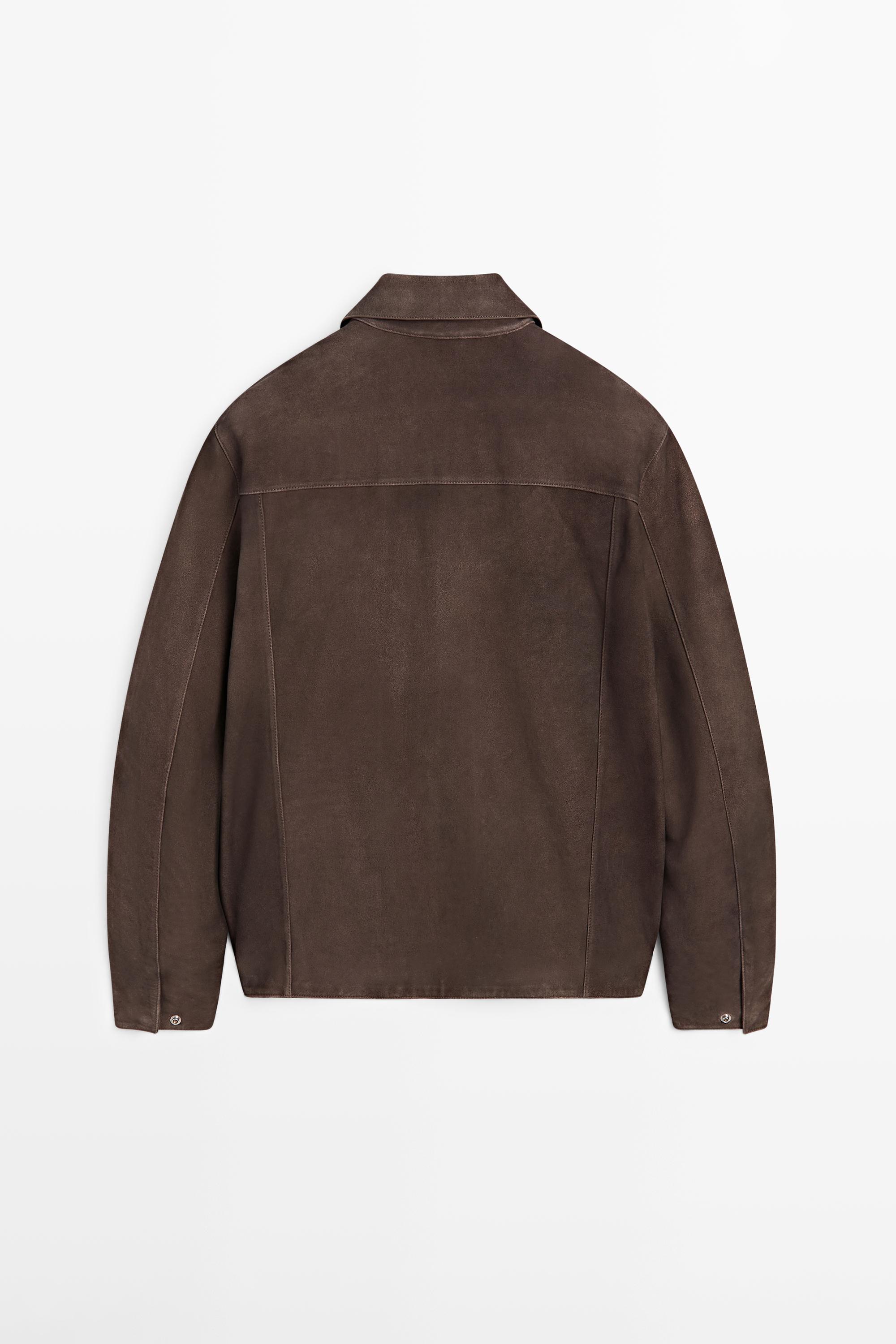 Suede leather jacket